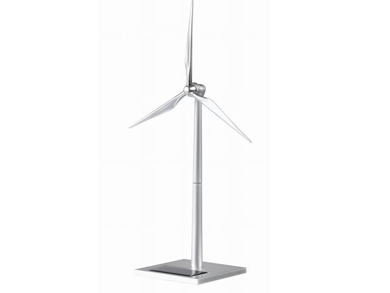 Zinc alloy and ABS plastic blades Silver Solar Windmill
